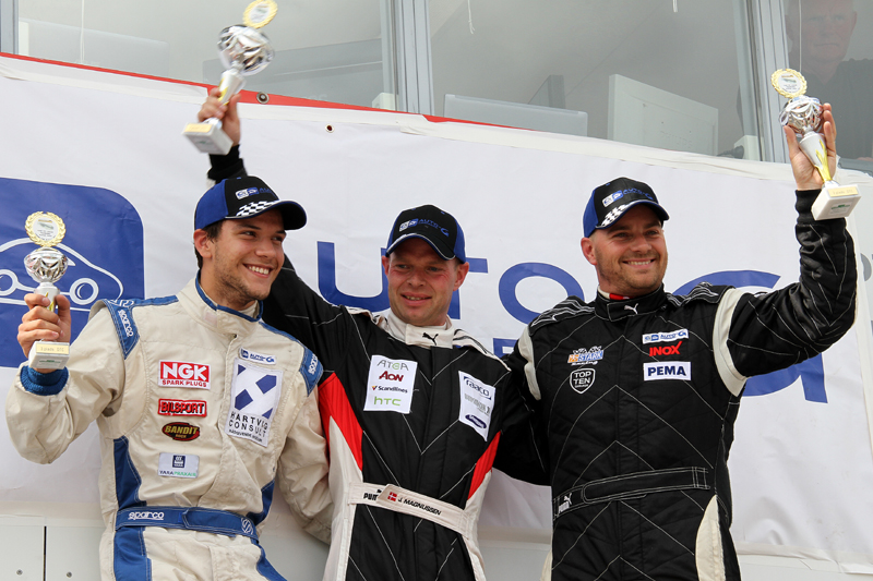 Jan Magnussen vandt løb to foran Casper Elgaard og Dennis Lind
(Foto: Jan Kaiser)